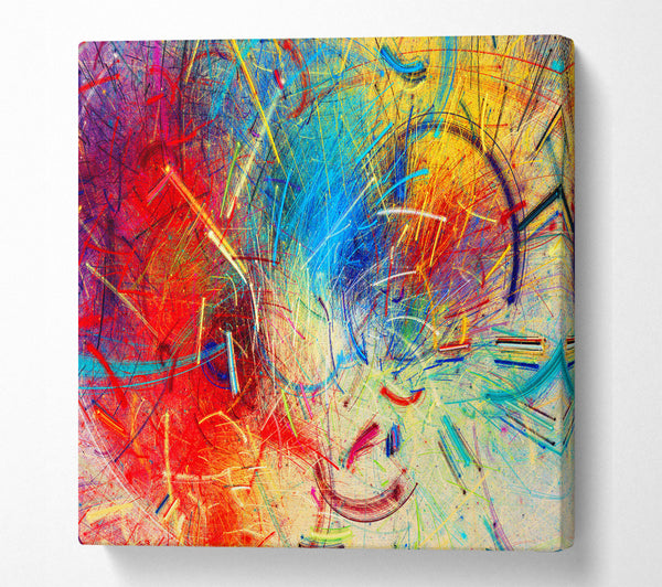 A Square Canvas Print Showing Whirlwind 2 Square Wall Art
