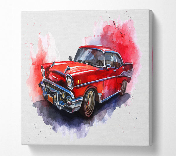 A Square Canvas Print Showing American Classic 7 Square Wall Art