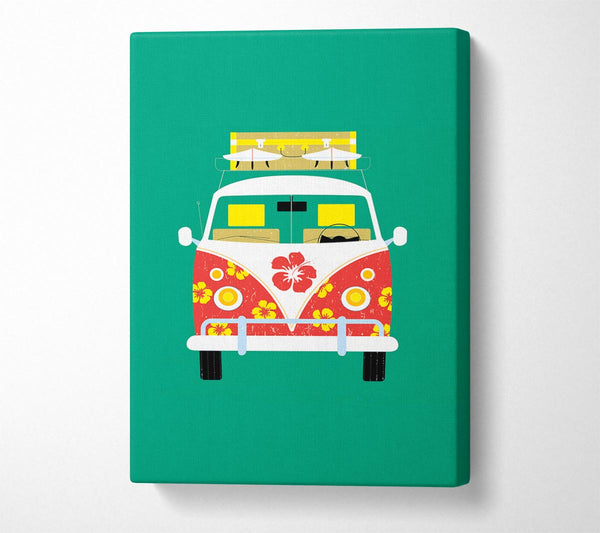 Picture of VW Camper Van Holiday Time Canvas Print Wall Art