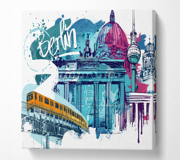 A Square Canvas Print Showing Berlin Square Wall Art
