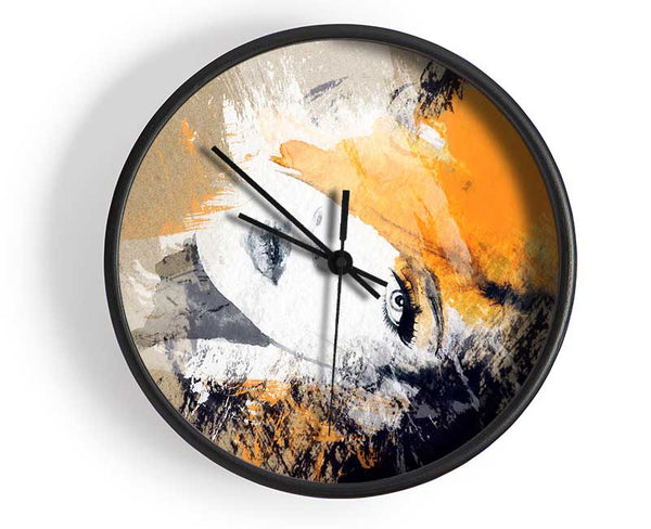 Orange Beauty Clock - Wallart-Direct UK