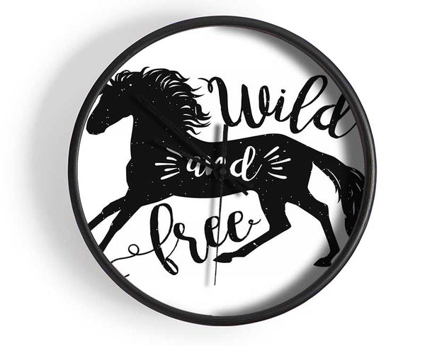 Wild And Free Like A Horse Clock - Wallart-Direct UK