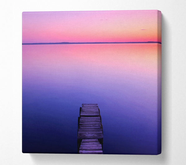 A Square Canvas Print Showing Stillness Of The Waters Square Wall Art