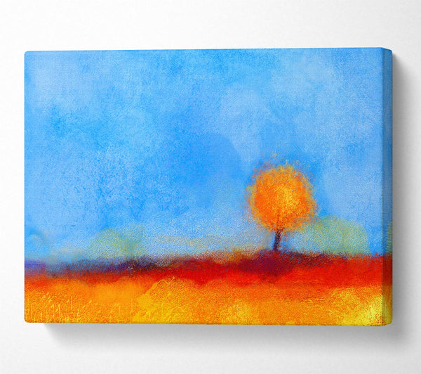 Picture of Lonesome Orange Tree Canvas Print Wall Art