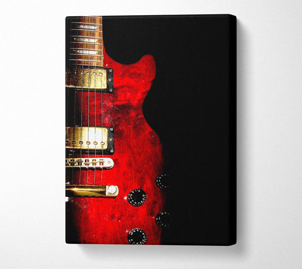 Picture of Red Electric Guitar Canvas Print Wall Art