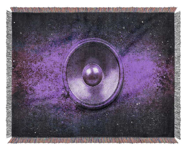 Purple Speaker Woven Blanket