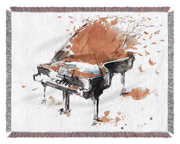 Autumn Piano Woven Blanket