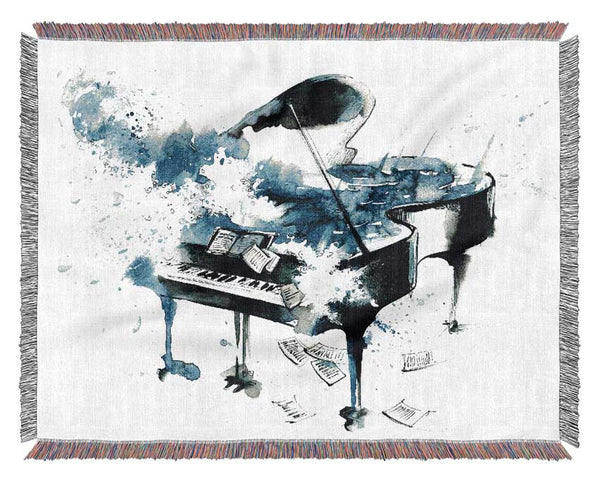 Piano Blues Woven Blanket