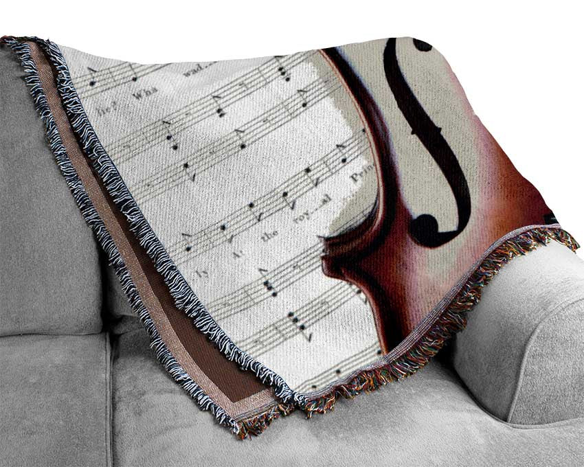 Violin Splendor Woven Blanket