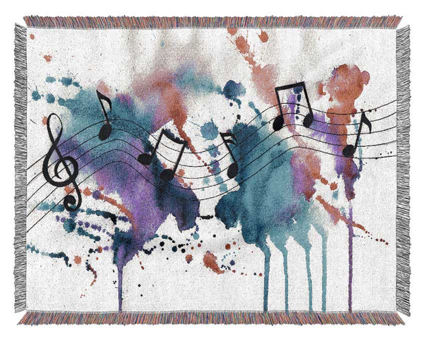 Musical Notes 1 Woven Blanket