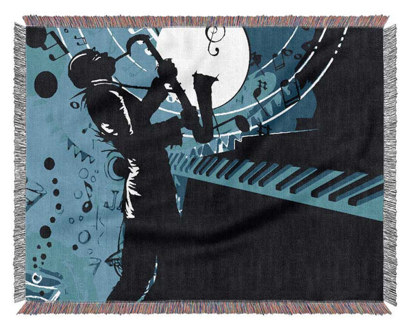 Playing The Blues 1 Woven Blanket