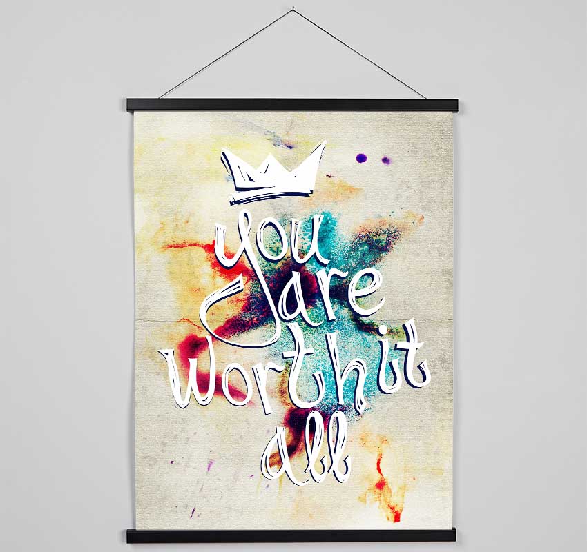 You Are Worth It All Hanging Poster - Wallart-Direct UK