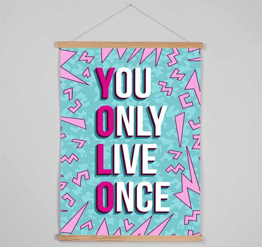 You Only Live Once Hanging Poster - Wallart-Direct UK