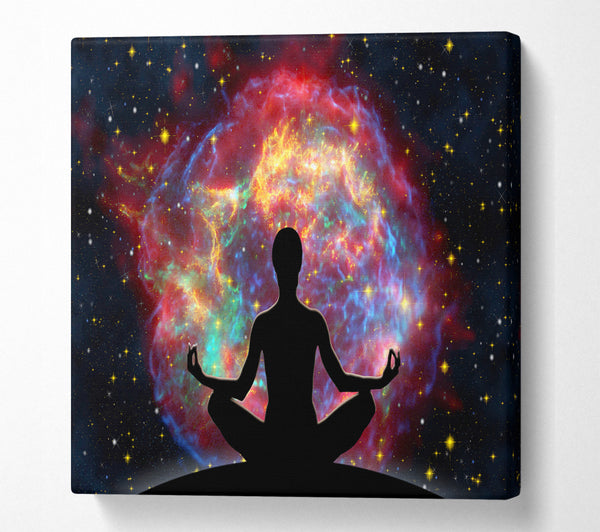 A Square Canvas Print Showing Aura Of The Energy Square Wall Art