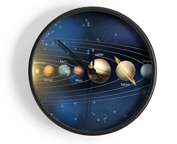 The Solar System 4 Clock - Wallart-Direct UK