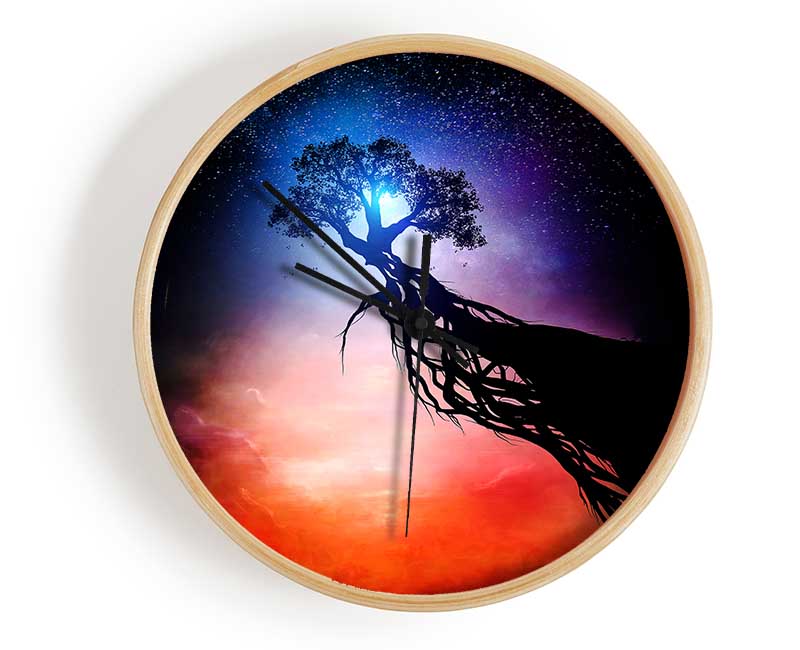 Tree Up In The Gods Clock - Wallart-Direct UK