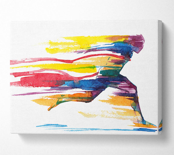 Picture of Running Water Colour Canvas Print Wall Art