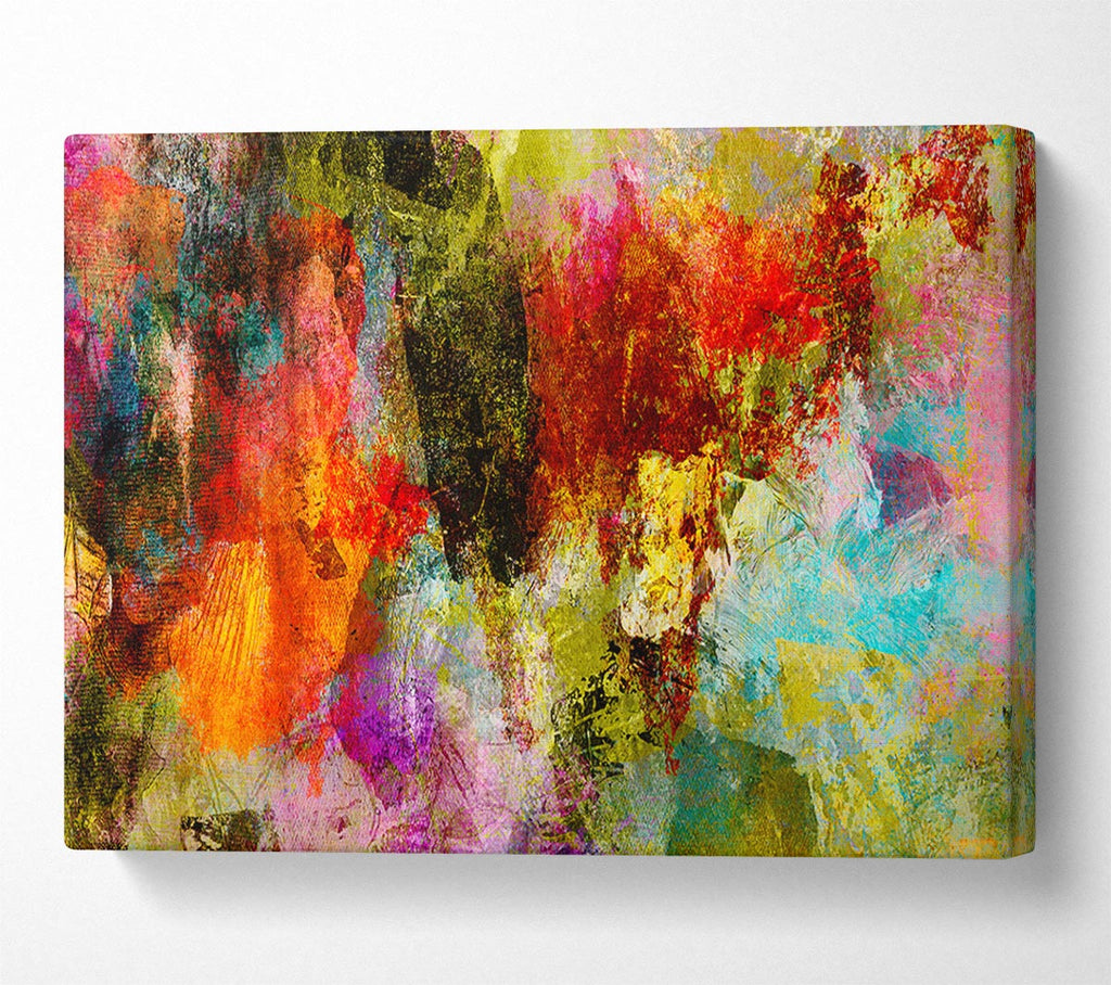Picture of Splash of grunge colour Canvas Print Wall Art
