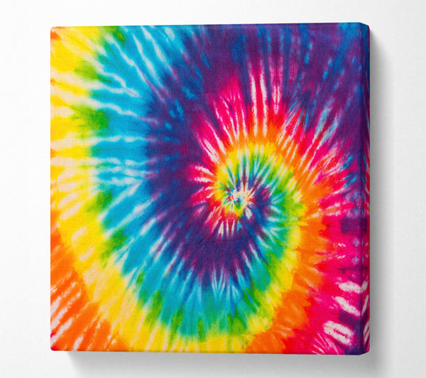 A Square Canvas Print Showing Spiral water colour Square Wall Art