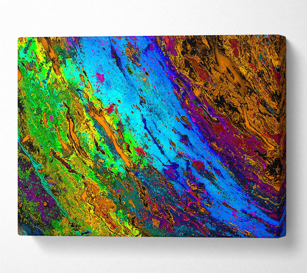 Picture of Neon Colours of distortion Canvas Print Wall Art