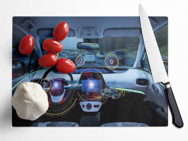 The car of the future Glass Chopping Board
