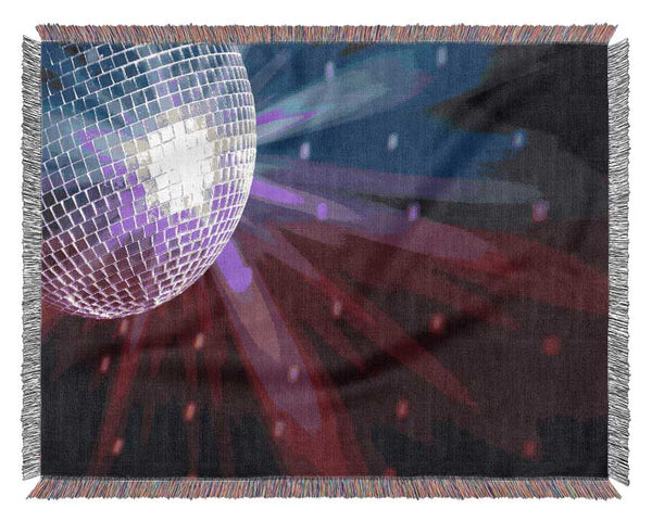 Disco ball blue and pink Woven Blanket