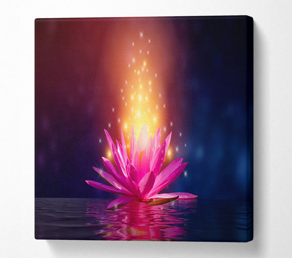 A Square Canvas Print Showing Magical Lillie emitting spores Square Wall Art