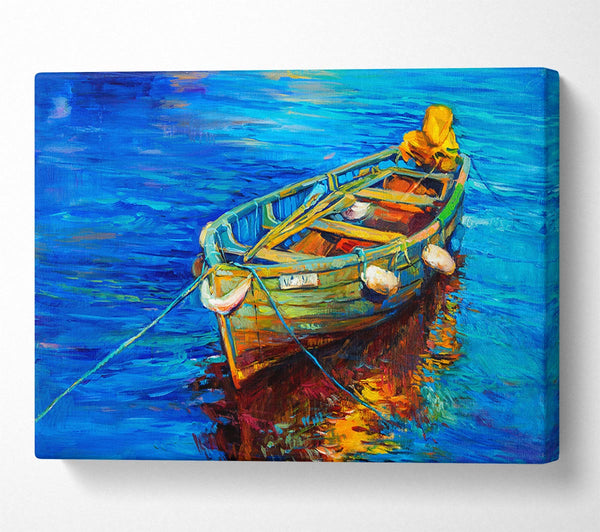 Picture of Fishing boat illiustration Canvas Print Wall Art