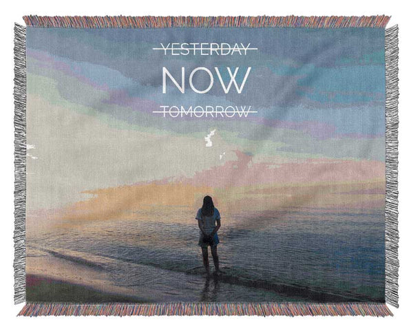 Yesterday now tommorow Woven Blanket