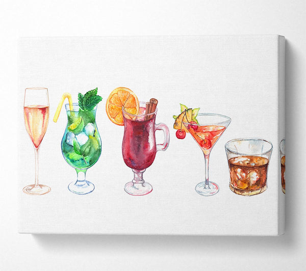 Picture of Cocktails Of Summer Canvas Print Wall Art