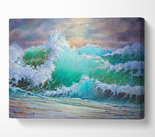 Picture of Crashing Waters Of Paint Canvas Print Wall Art