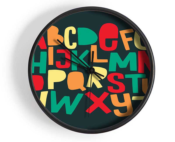 The Alphabet Modern Clock - Wallart-Direct UK