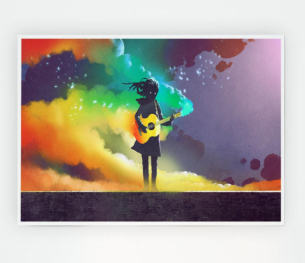 Colourful Acoustic Jets Print Poster Wall Art