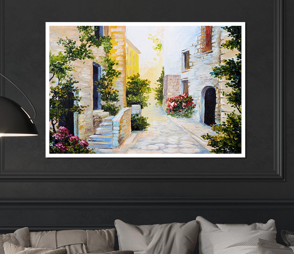 The Streets Of Paphos Print Poster Wall Art