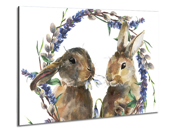 Two Watercolour Rabbits