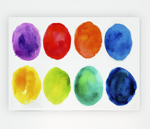 Eight Blobs Of Colour Print Poster Wall Art