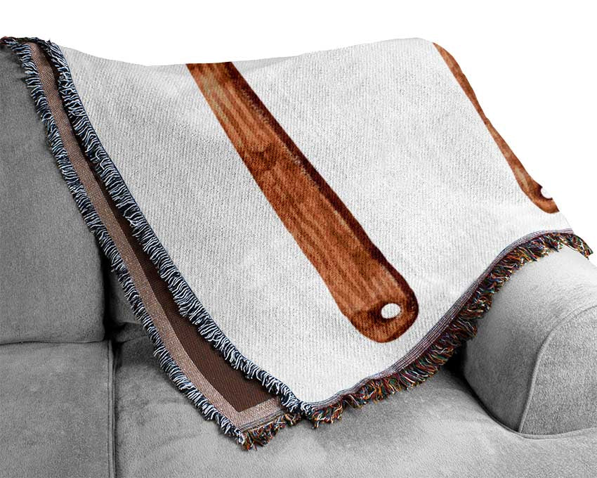 Wooden Utensils Woven Blanket