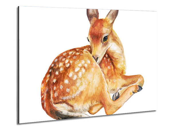Watercolour Woodland Deer