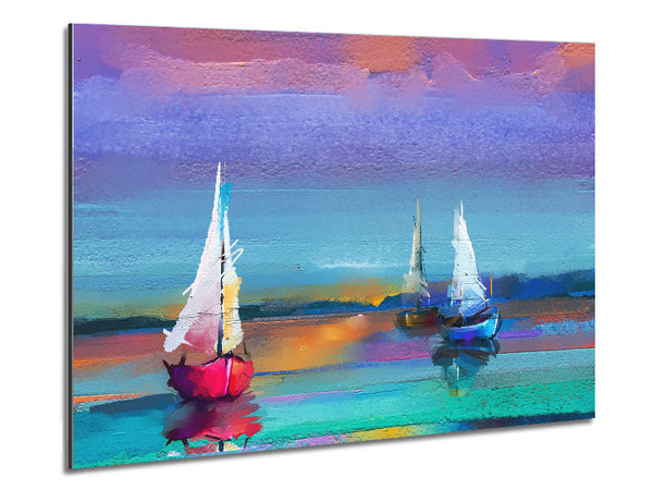 Turquoise Watercolour Boats