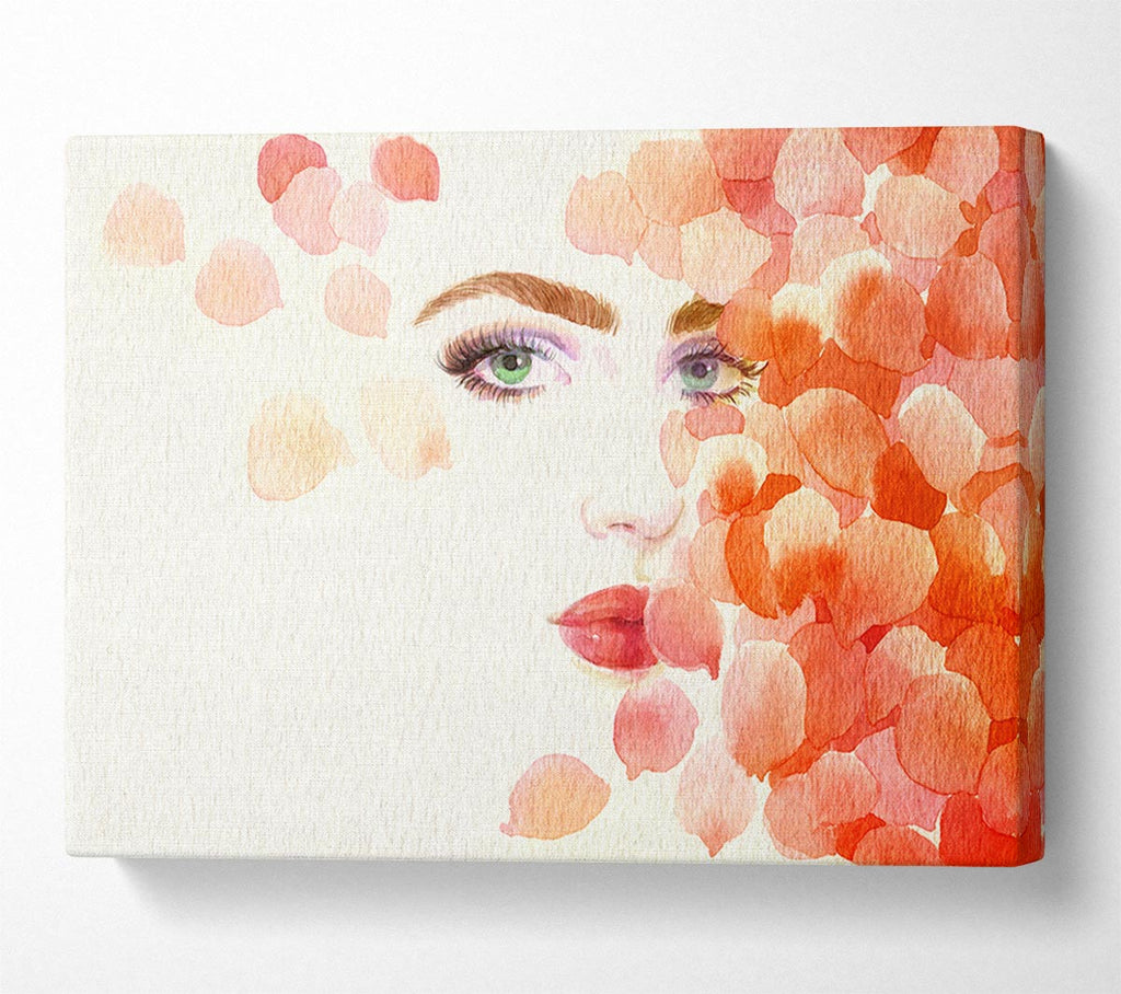 Picture of Petals On Face Canvas Print Wall Art