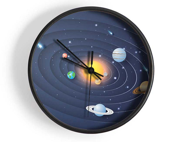 Space Rings Solar System Clock - Wallart-Direct UK
