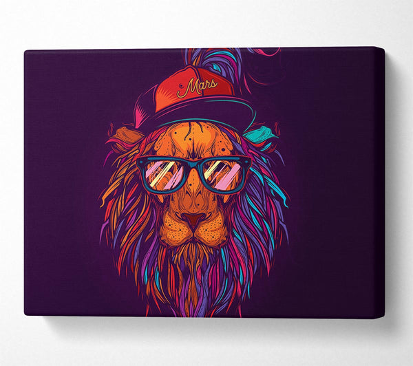 Picture of Lion Sunglasses Canvas Print Wall Art