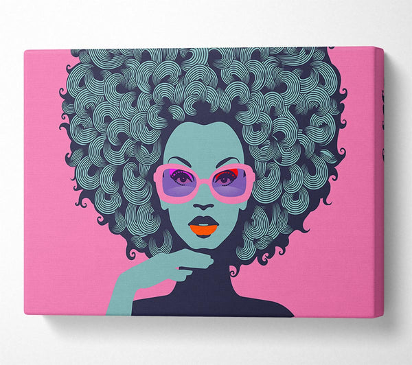 Picture of Glasses Big Hair Woman Canvas Print Wall Art