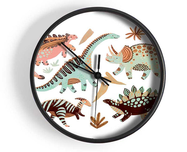 The Dinosaur Gathering Clock - Wallart-Direct UK