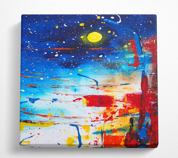 A Square Canvas Print Showing Striking Distortion Of Space Square Wall Art