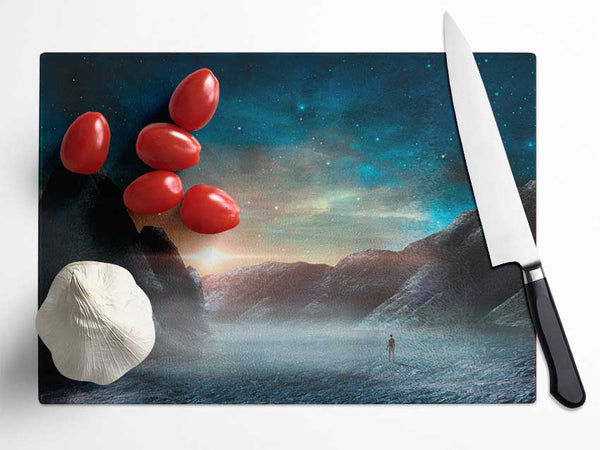 The Cloudy Universe Glass Chopping Board