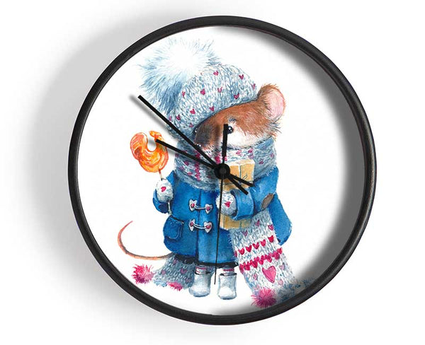 Watercolour Mouse Clock - Wallart-Direct UK