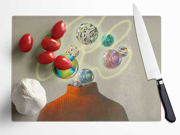 Head Of The Universe Glass Chopping Board