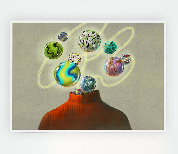 Head Of The Universe Print Poster Wall Art