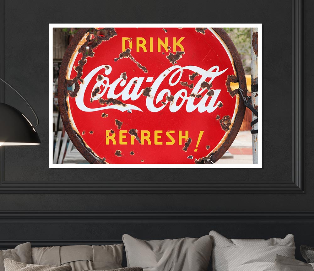 Drink Coca Cola Print Poster Wall Art